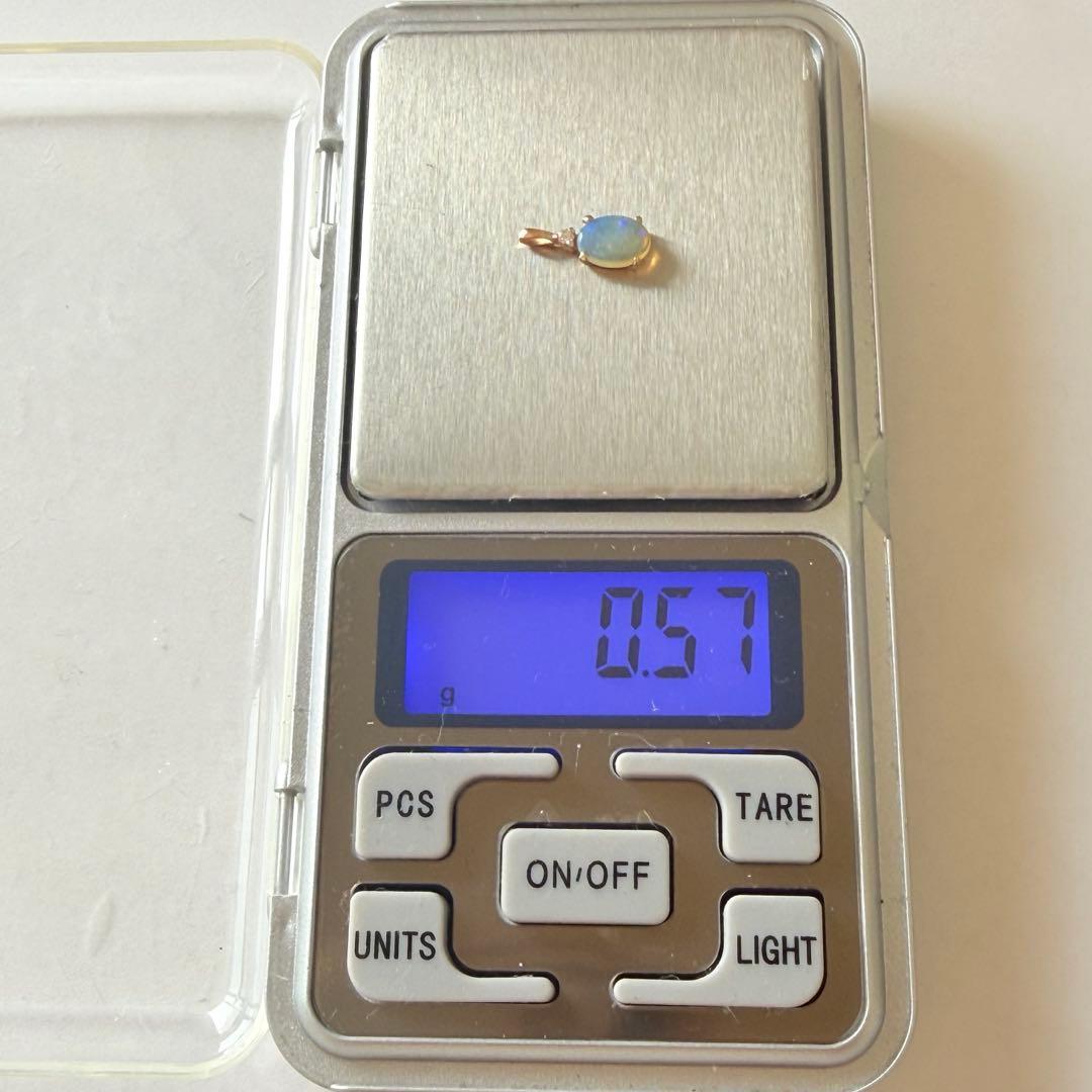K14 オパール　ダイヤモンド　トップ　585刻印有り