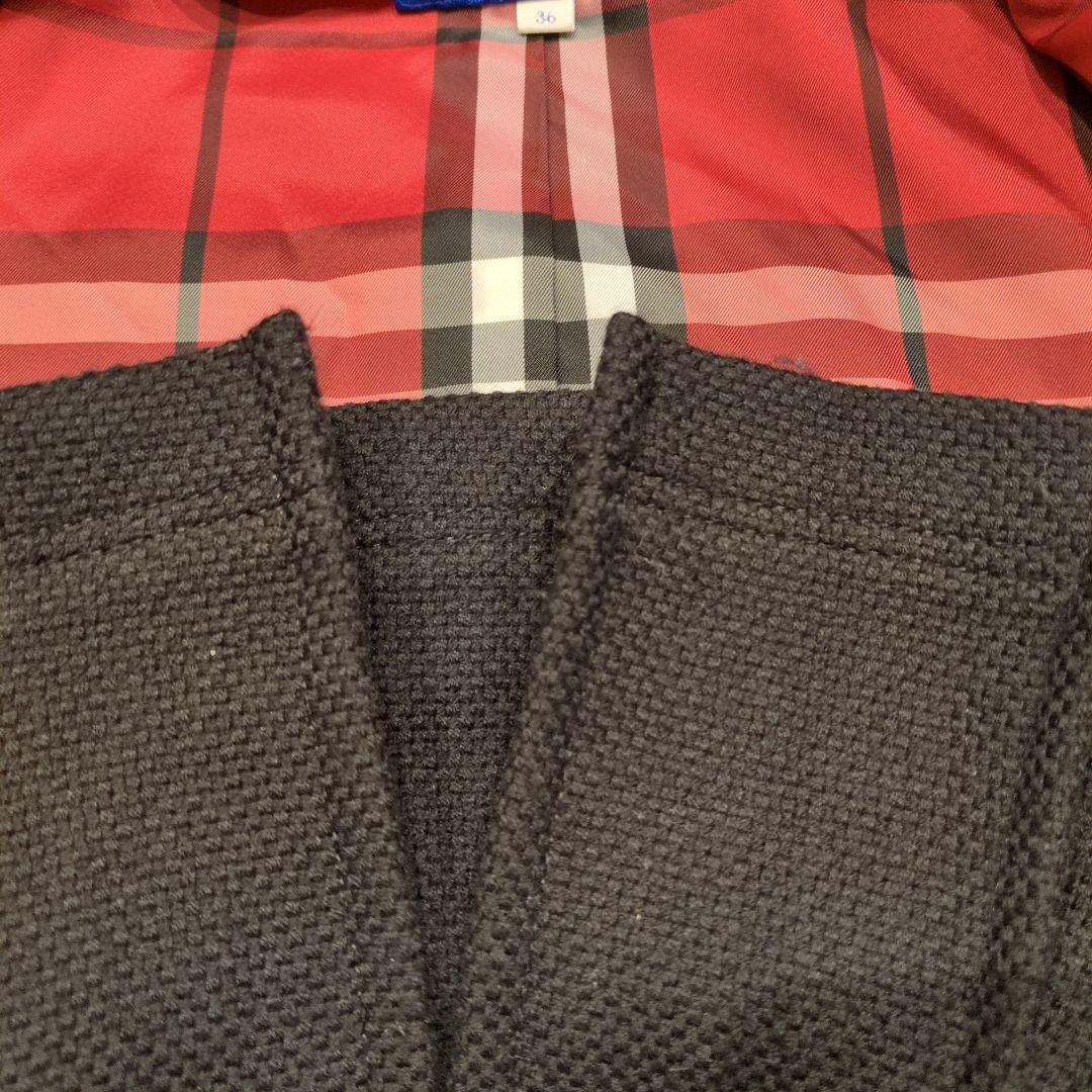 希少 バーバリーブルーレーベル ピーコート ナポレオン ジャケット 黒 S 36