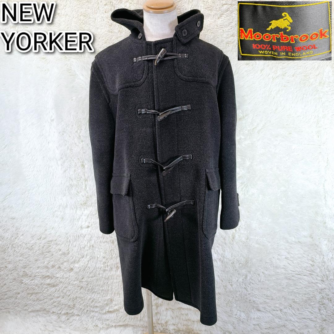 【美品】ニューヨーカー　ダッフルコート　ムーアブルック　肉厚　ヘリンボーン
