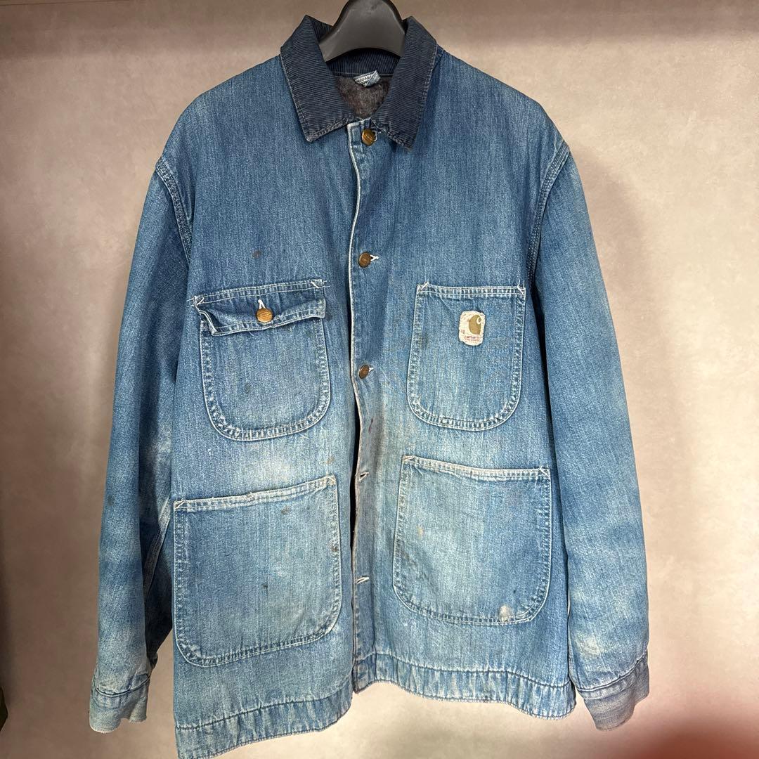 Carhartt デニムカバーオール サイズ38 デカC 60s