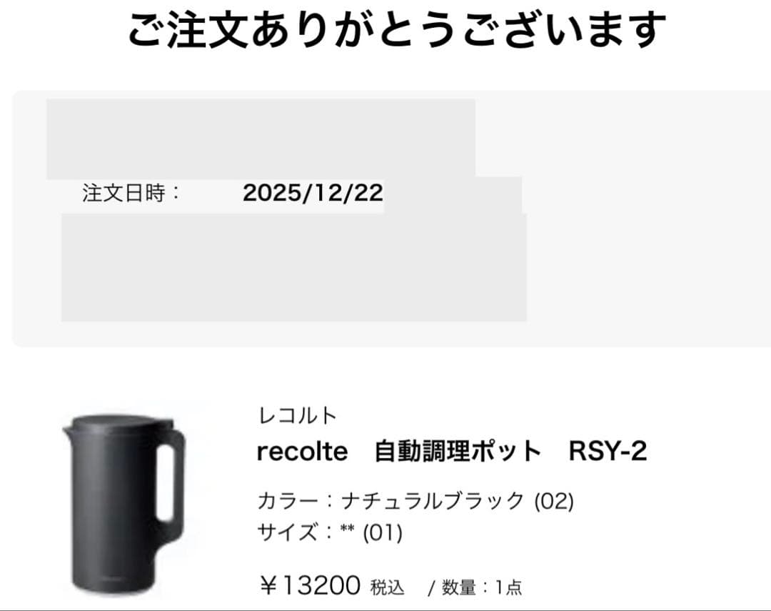 recolte レコルト 自動調理ポット スープメーカー RDY-2(BK)