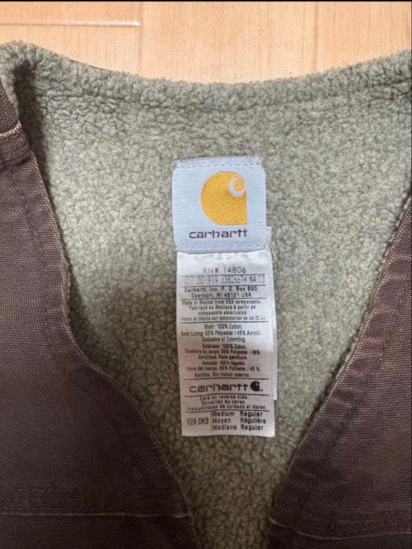 [神サイズ‼️]Carhartt ダックベスト　ブラウン　メキシコ製