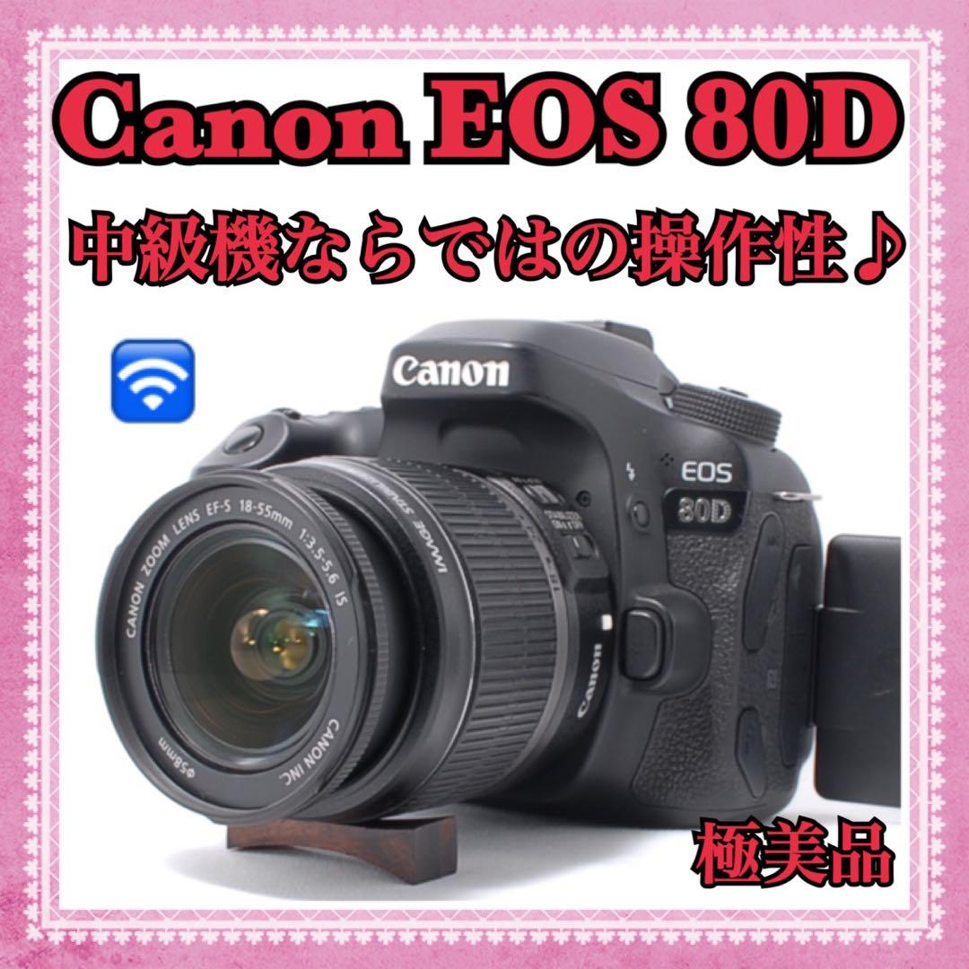 本格派✨Canon EOS 80D★手ぶれ補正レンズセット★Wi-Fi＆自撮り