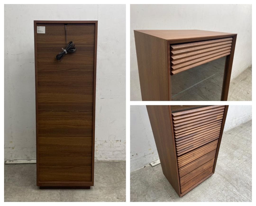 T7470☆展示極美品☆カリモクキャビネット ☆ウォールナット無垢材☆53万