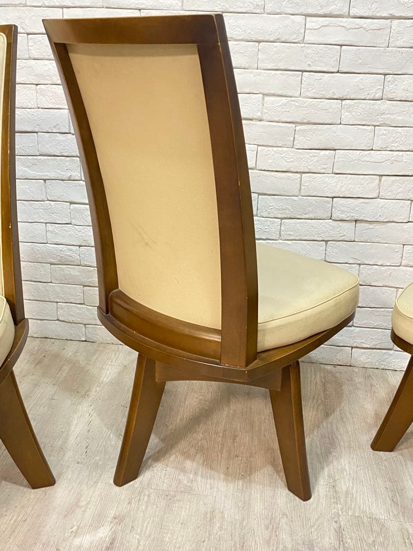 【東京都内23区配送無料】ニトリ　回転 ダイニングチェア 4脚セット　椅子