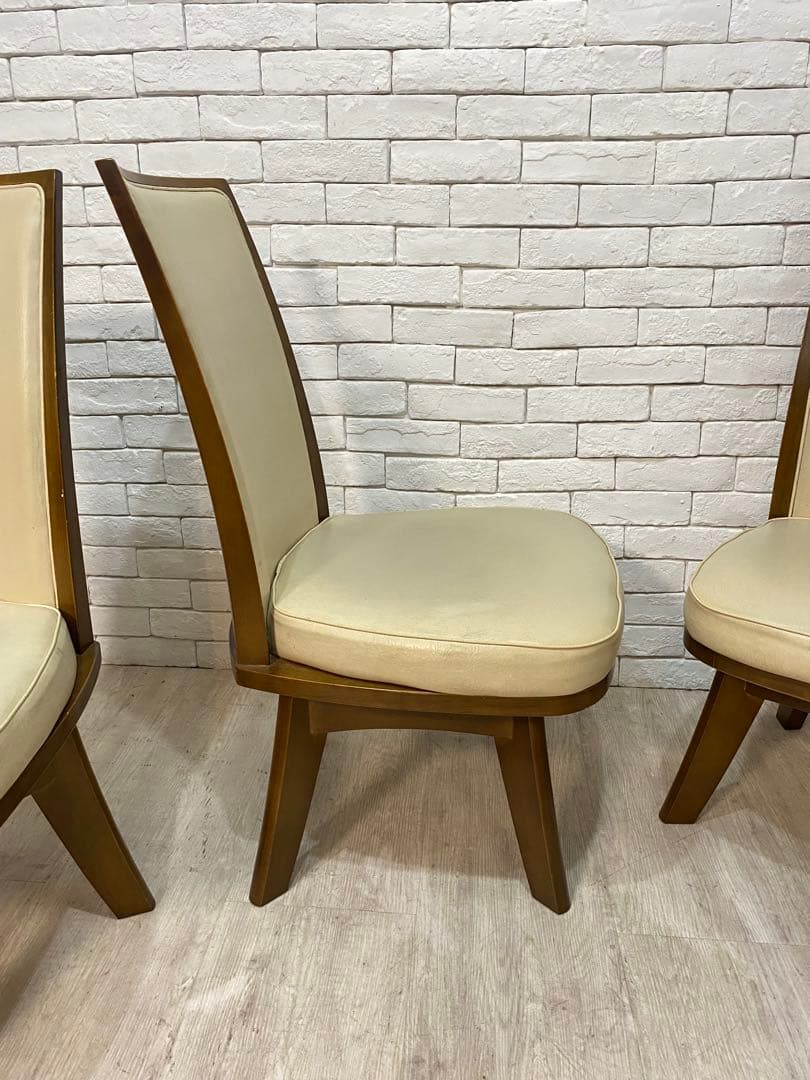 【東京都内23区配送無料】ニトリ　回転 ダイニングチェア 4脚セット　椅子