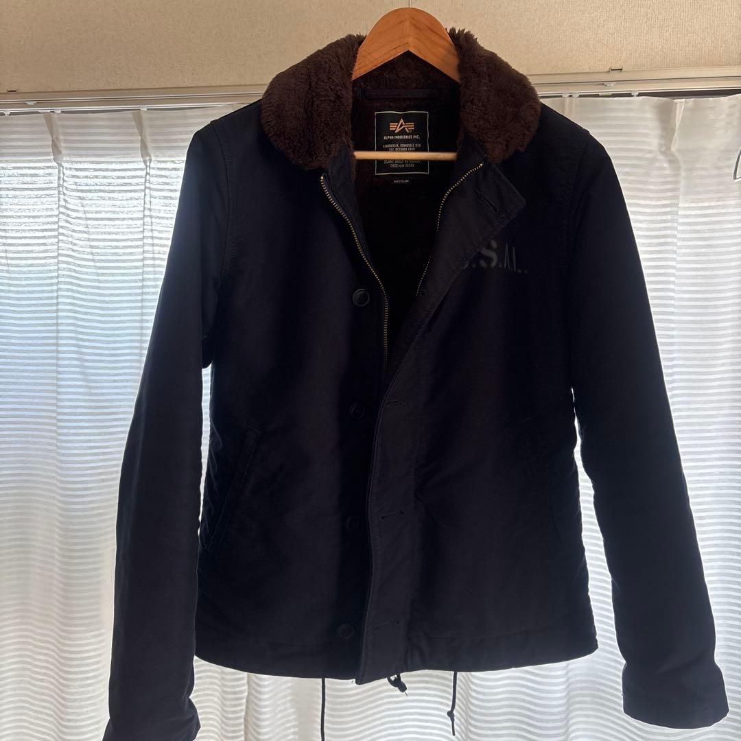 ALPHA INDUSTRIES ミリタリージャケット ネイビー M