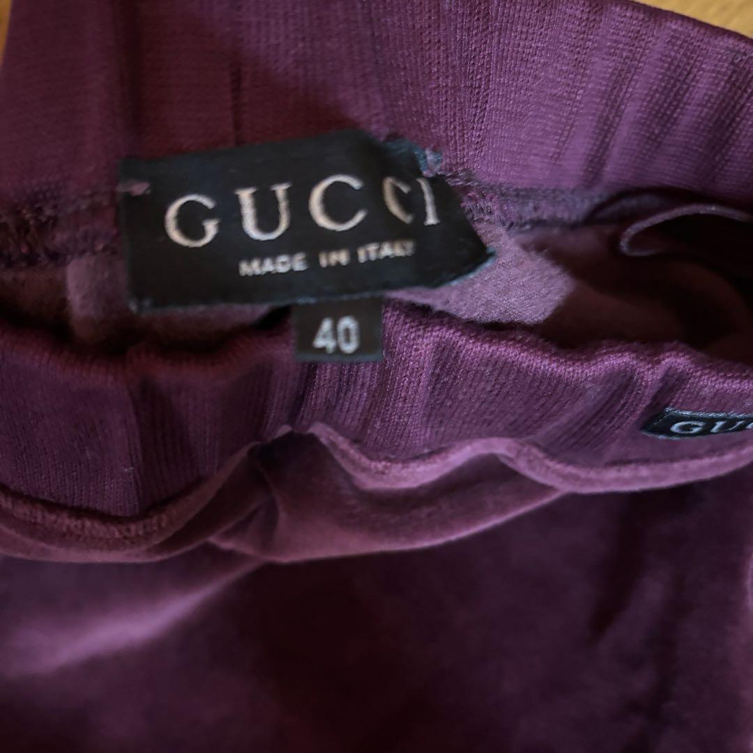 【GUCCIグッチ】ベロアパンツ40ボルドーヴィンテージトムフォード希少美品