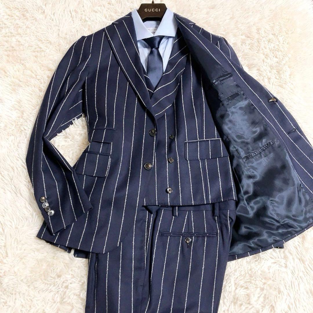 Gabriele Pasini　3ピーススーツ　フランネル　46　ダブルベスト