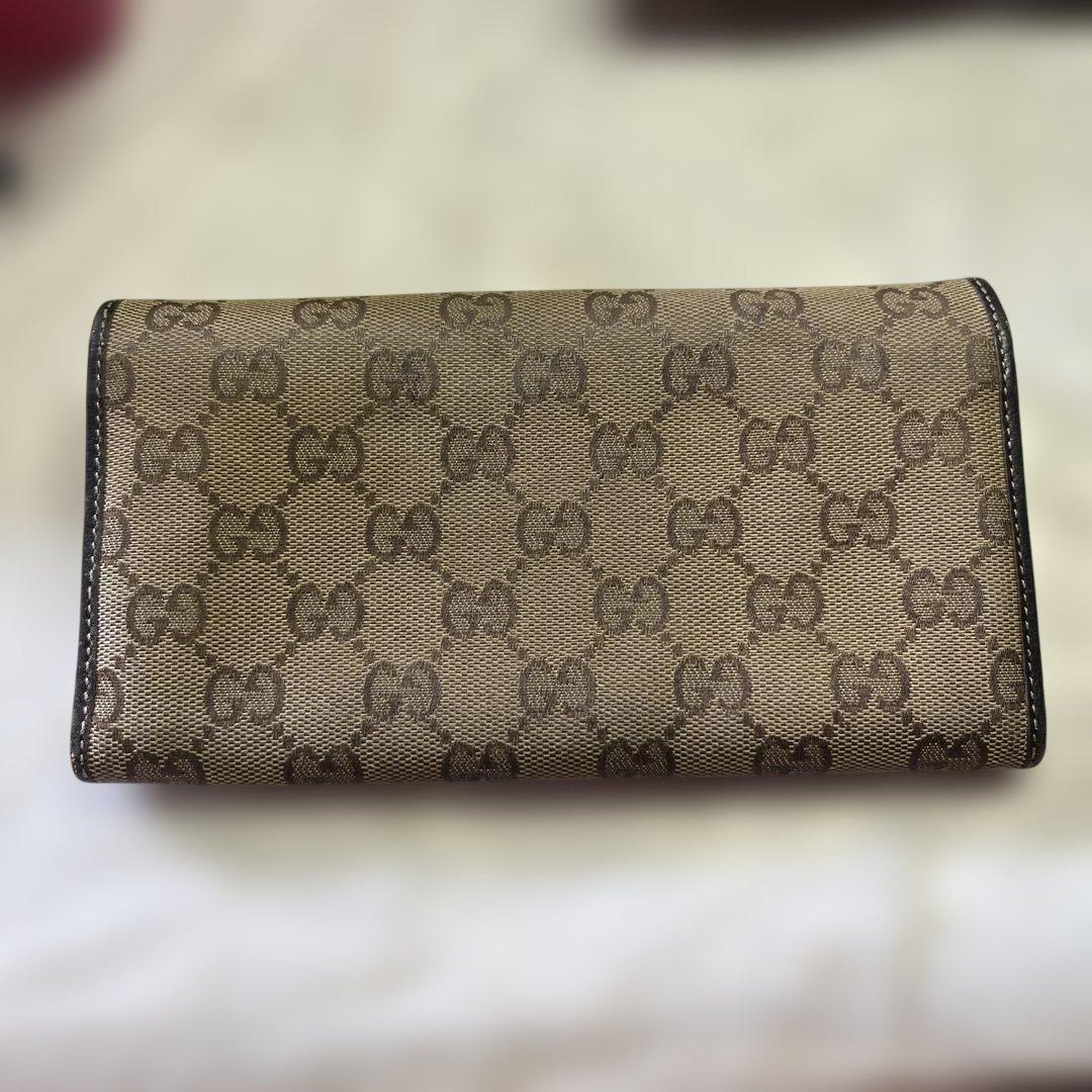 本日限定価格　GUCCI グッチ　二つ折り長財布　GGキャンバス　ラブリーハート