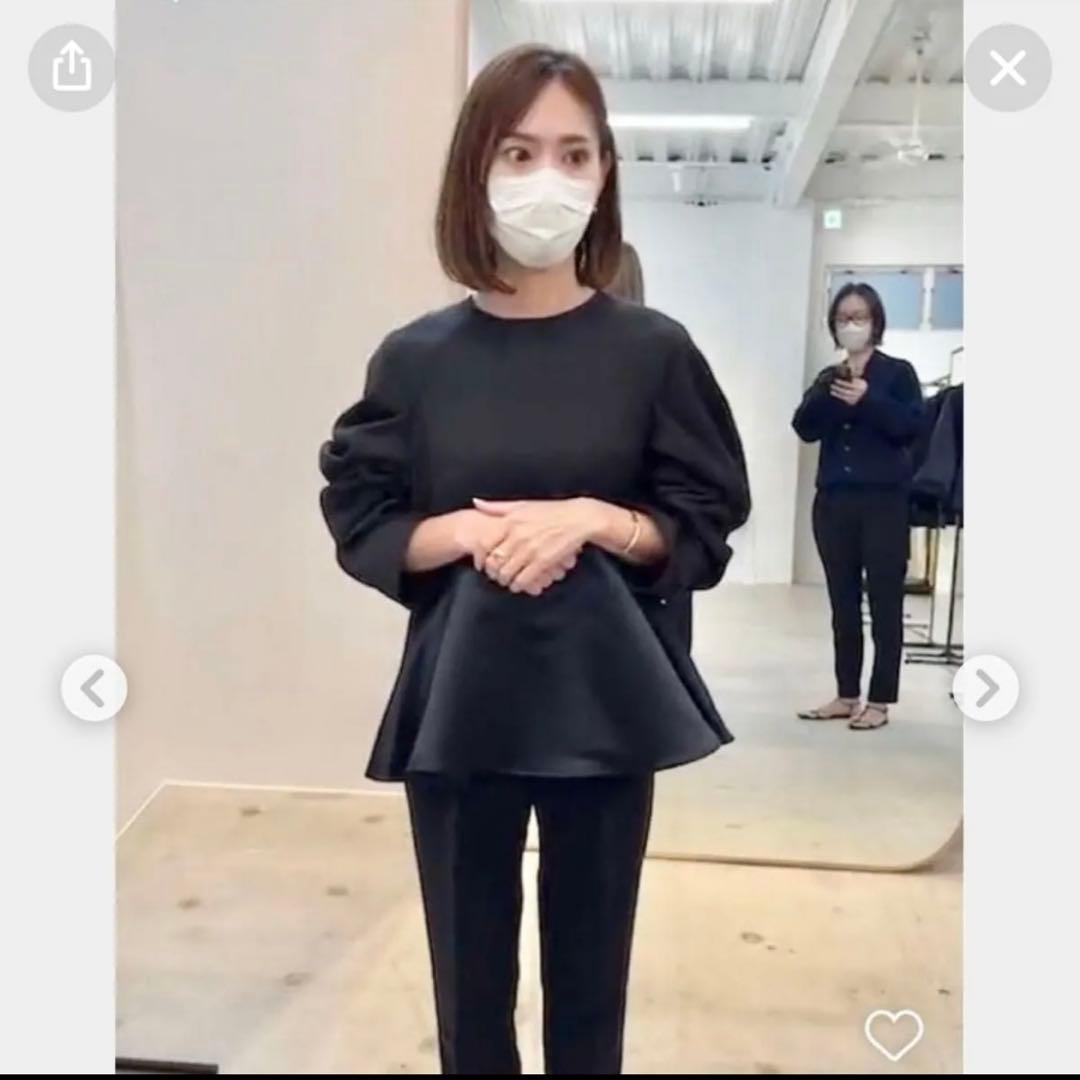 Heveへイヴ タックドレープ ペプラムブラウス