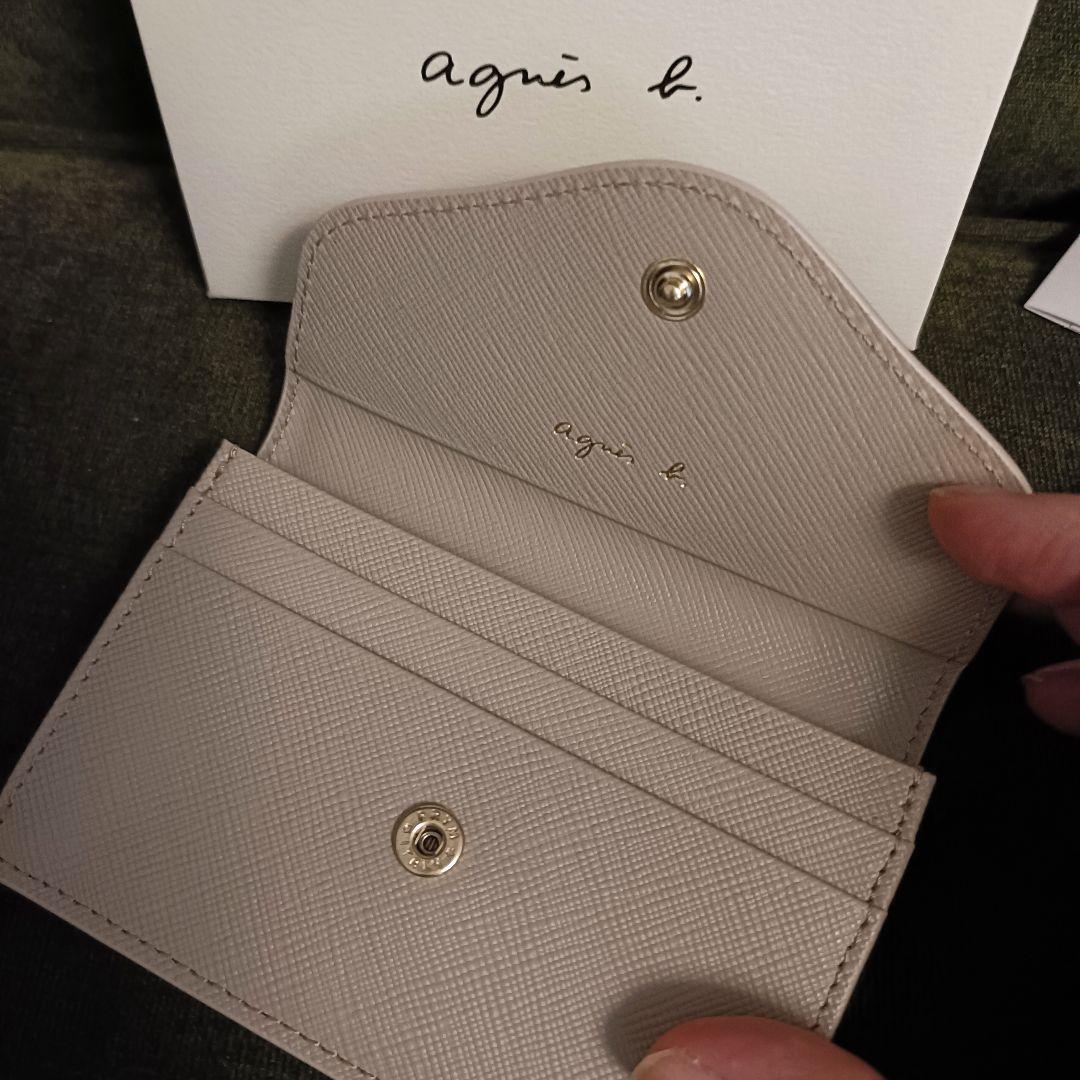 【お値下げ未使用】agnès b. ベージュ 名刺入れ