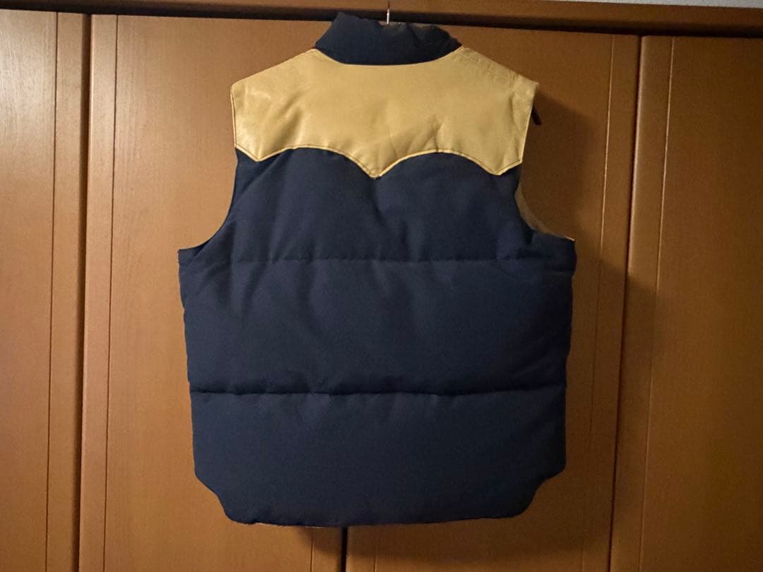 し*ん様 シュガーケーン　レザーヨークダウンベスト　東洋エンタープライズ　Mサイ