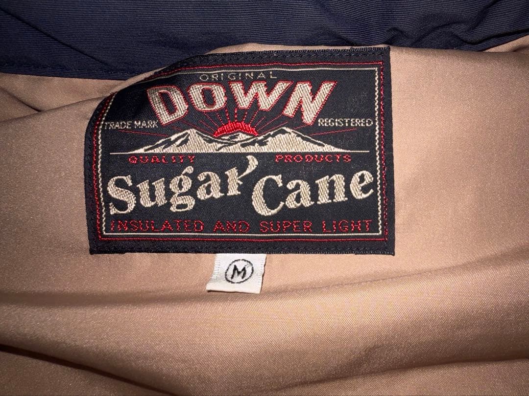 し*ん様 シュガーケーン　レザーヨークダウンベスト　東洋エンタープライズ　Mサイ
