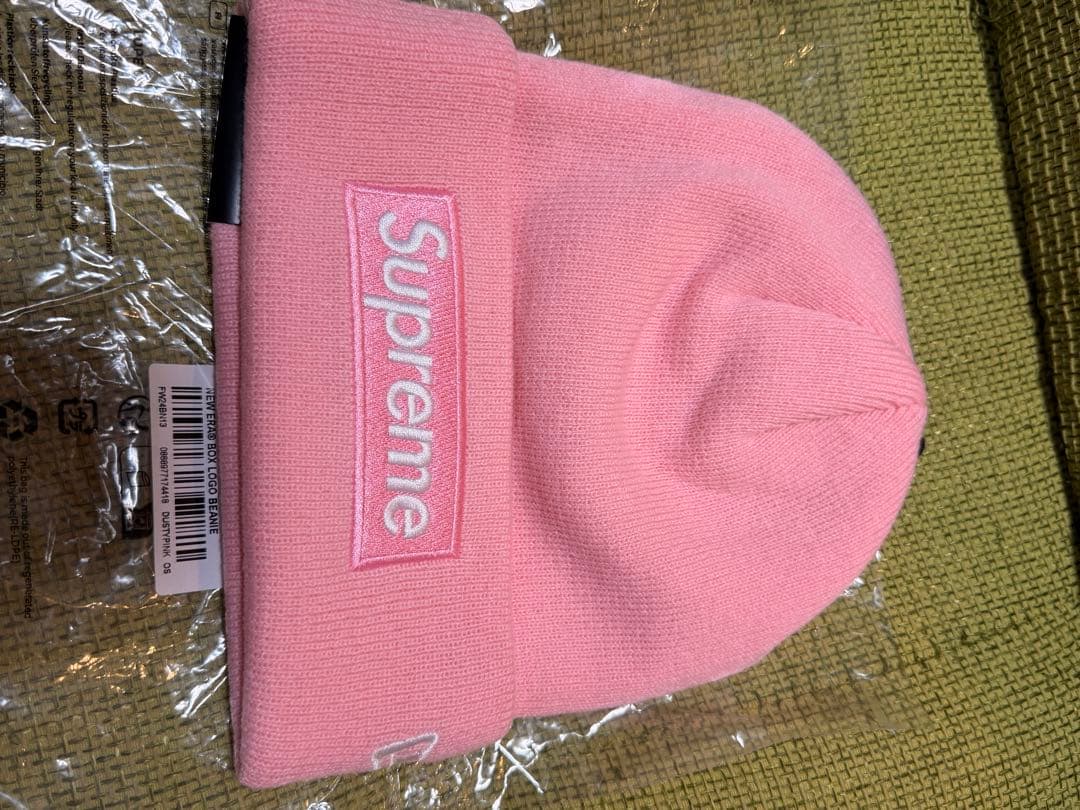 Supreme ニット帽 ピンク