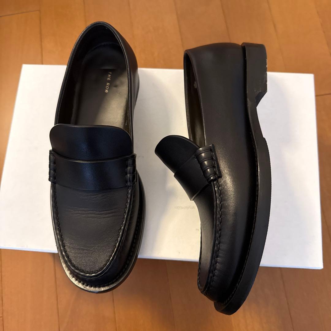 靴 THE ROW NOVUS MOCASSIN BLACK