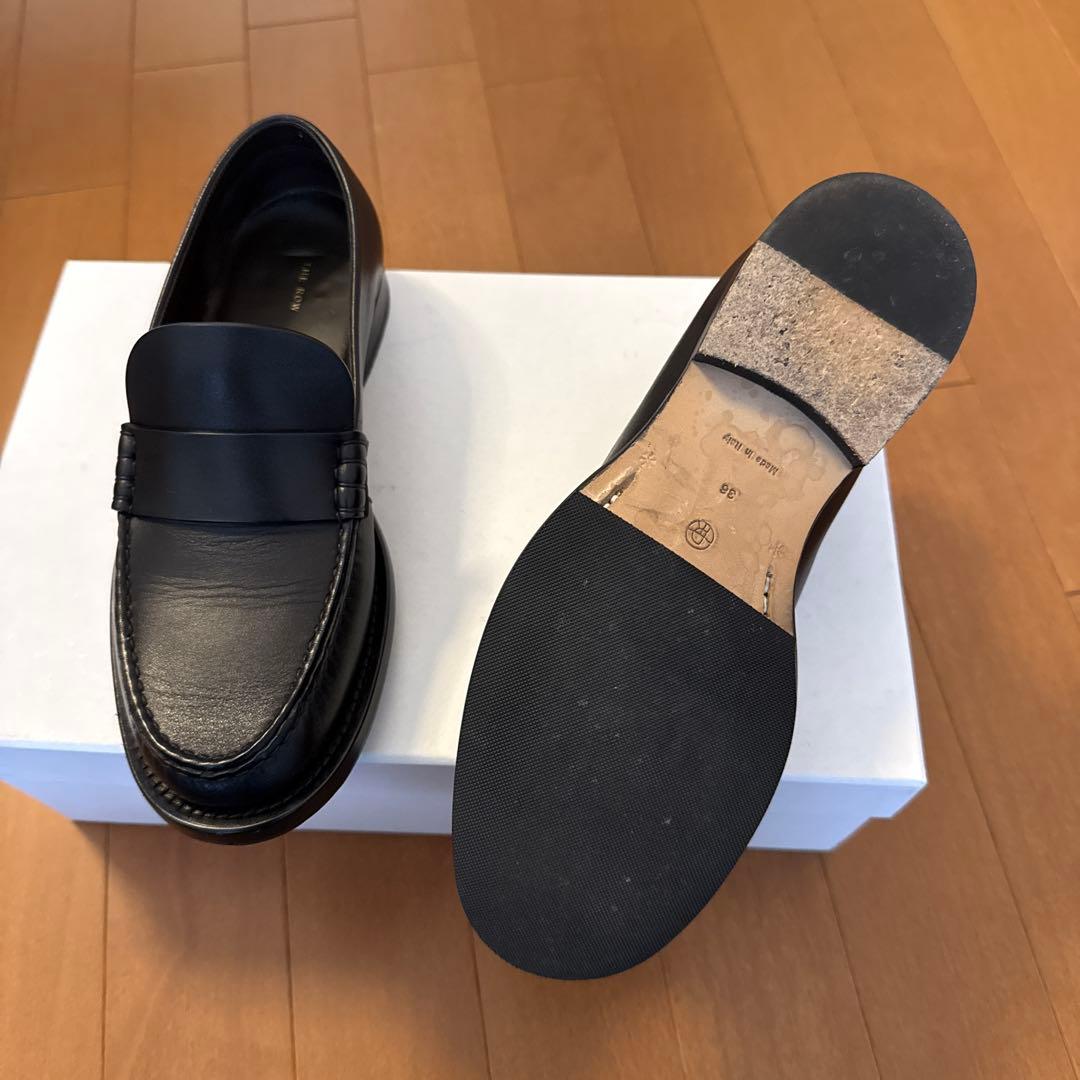 靴 THE ROW NOVUS MOCASSIN BLACK