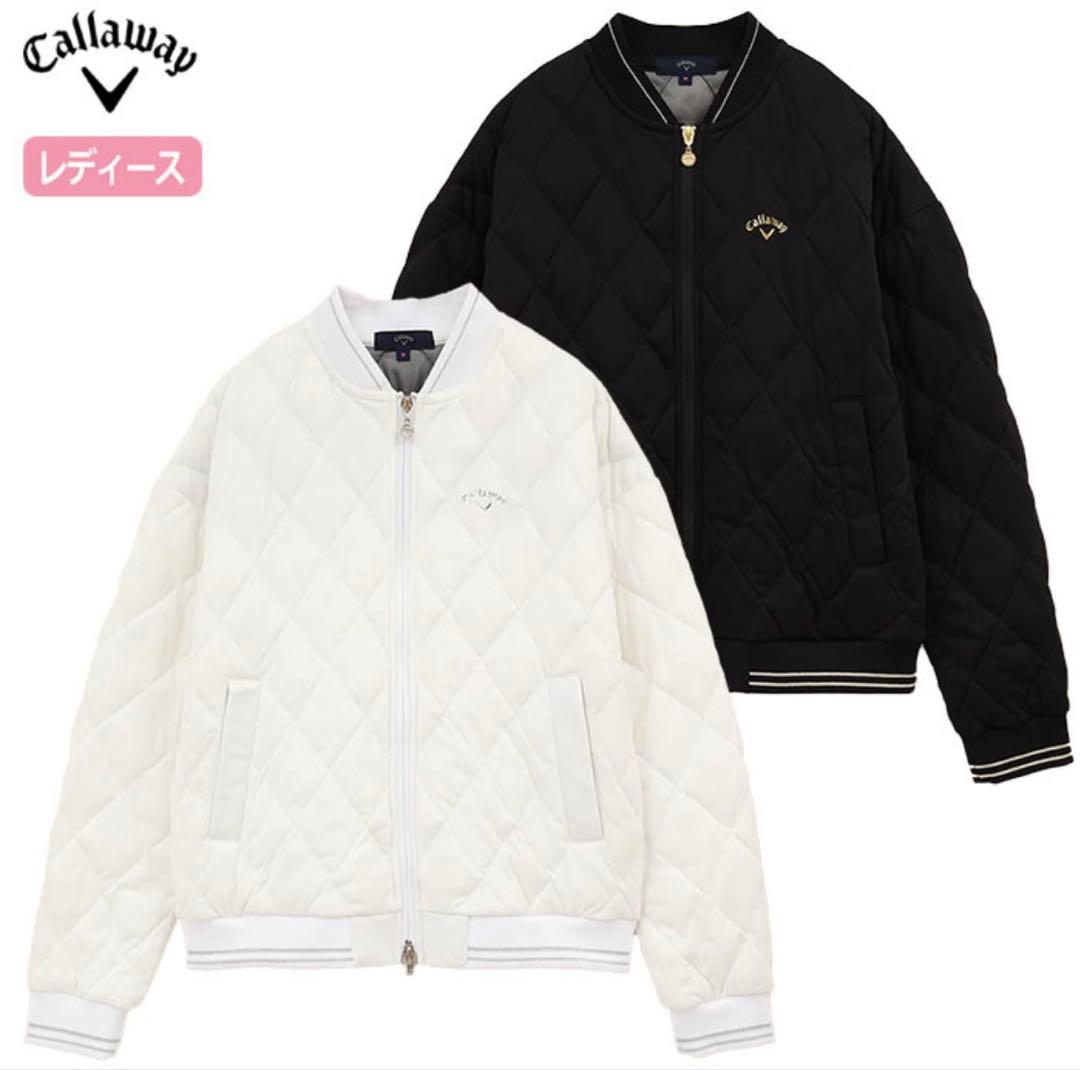 新品　キャロウェイ　スターストレッチ　フルジップ中綿ブルゾン ：Sサイズ：白