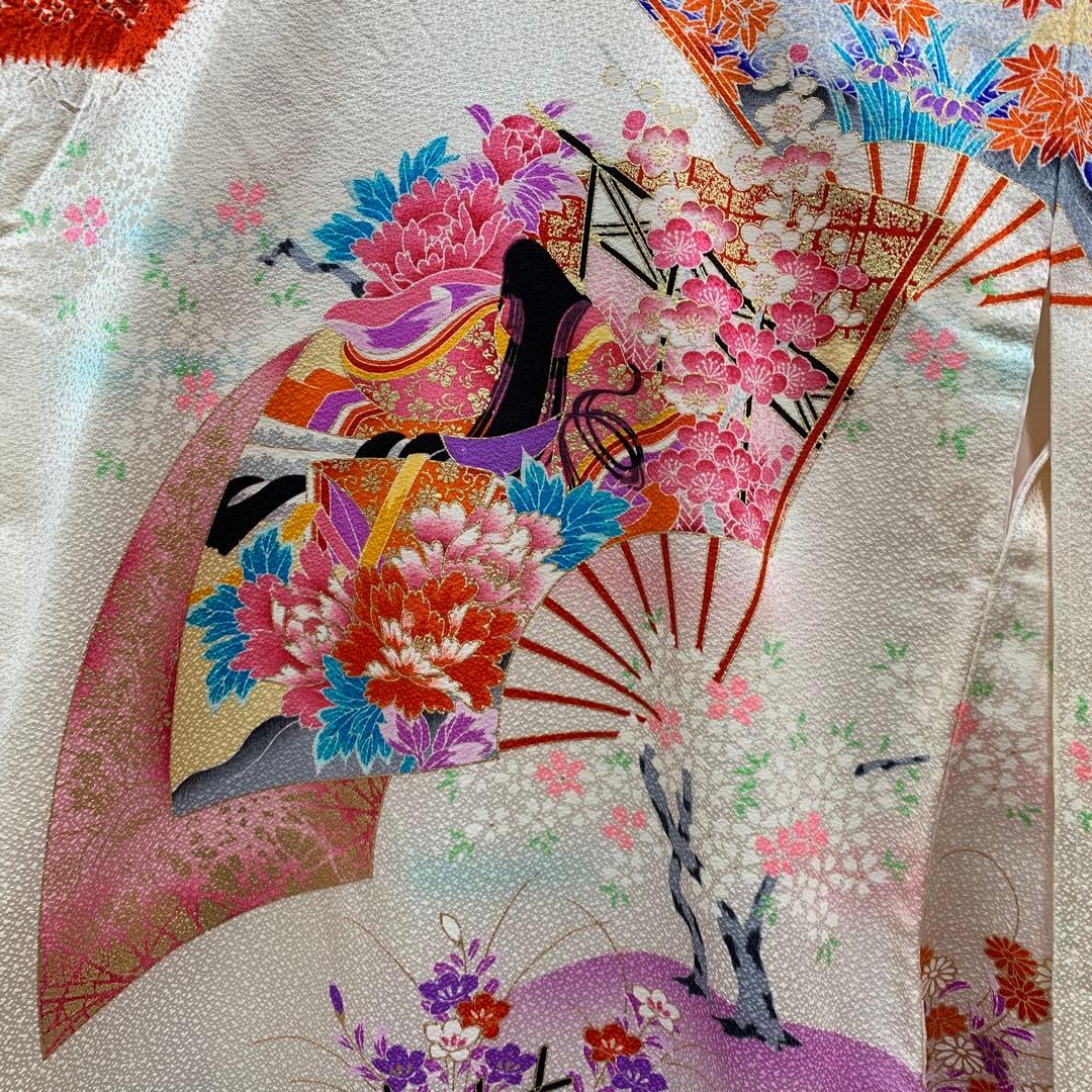 503axu23▪️七五三 3歳 お宮参り 女児 祝い着 扇 姫▪️美品