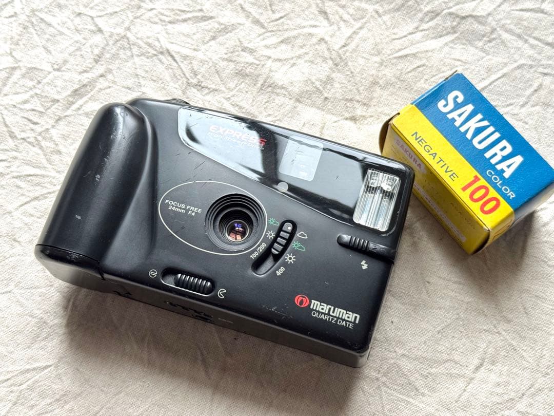 ちゃんさん⌘実写確認済、電池付 maruman Express ハーフカメラ⌘