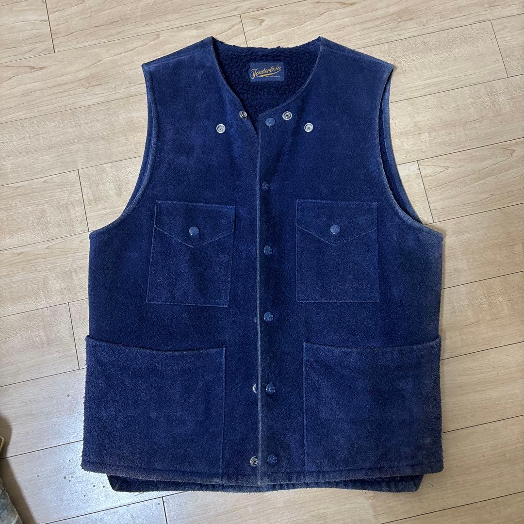 Tenderloin ネイビー スウェードレザー Sサイズ