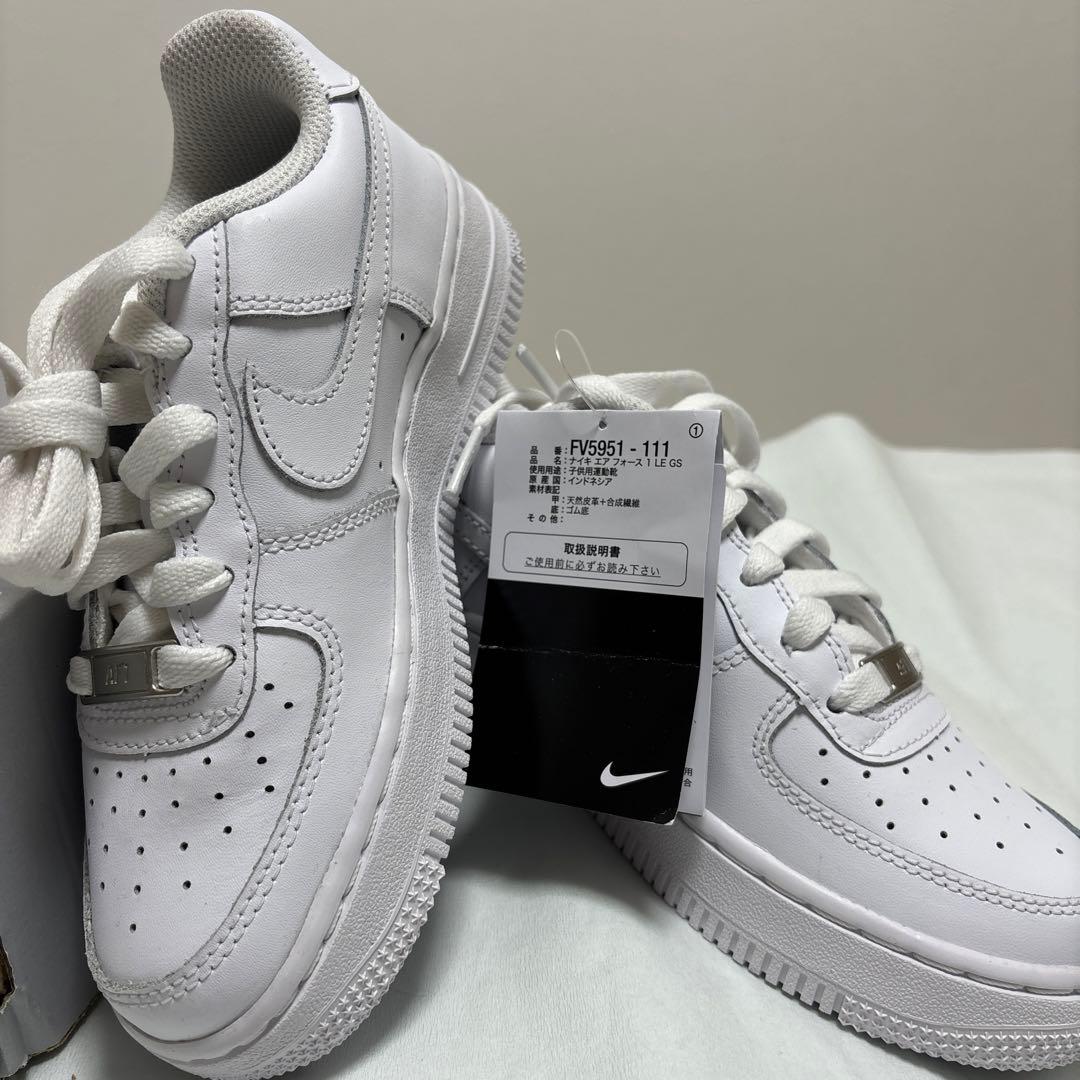 22cm ナイキ エアフォース 1 LE GS FV5951-111 ホワイト