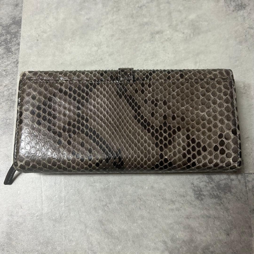 GUCCI【付属品完備】長財布 パイソン ホースビット フラップ ゴールド金具