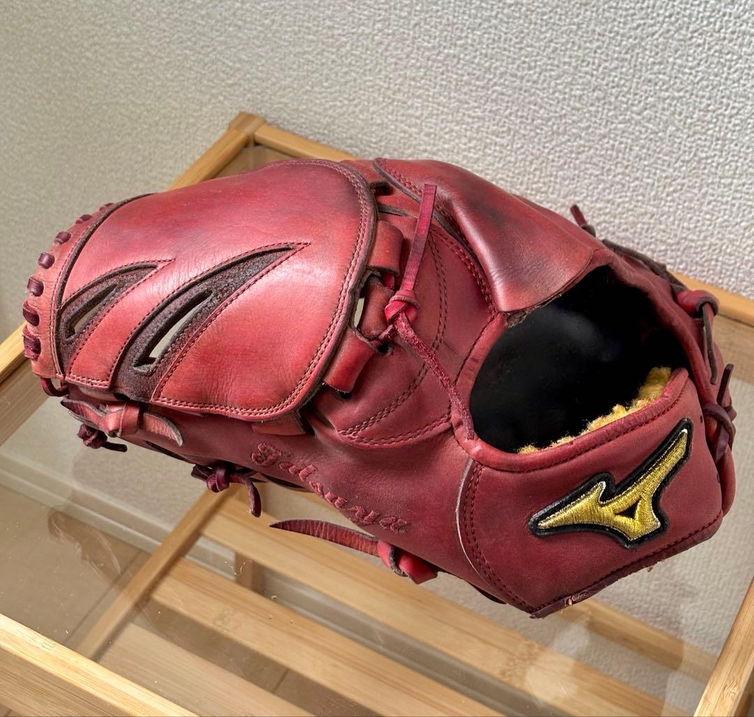 硬式 ミズノプロ オーダー 投手用 グローブ レッド 左投げ