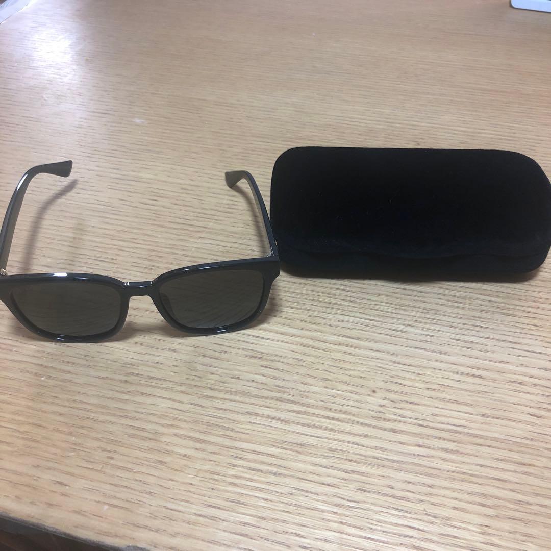 ブラック スクエア型 サングラス ケース付き