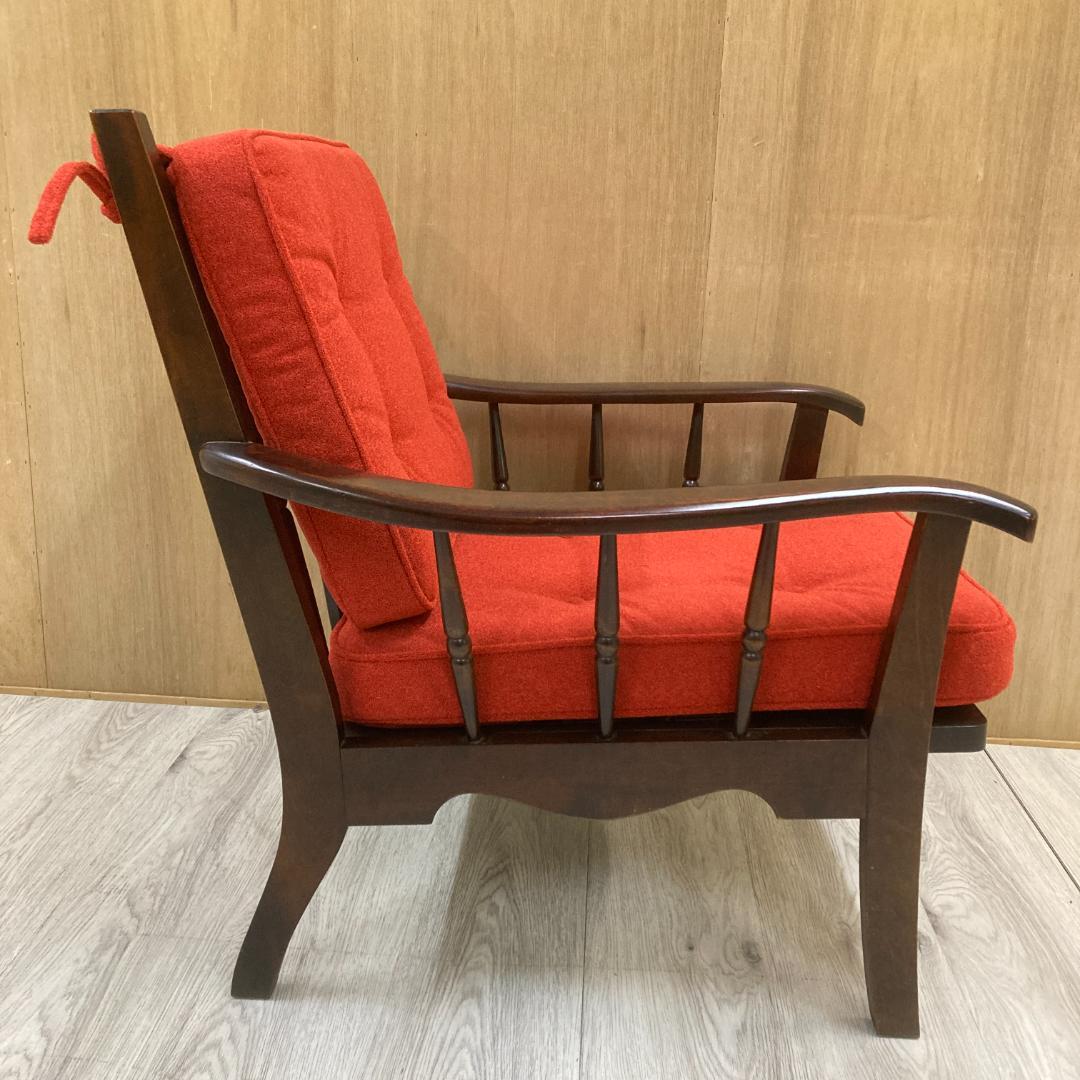 北海道民芸家具 樺無垢材 1人掛けソファ 1Pソファ A