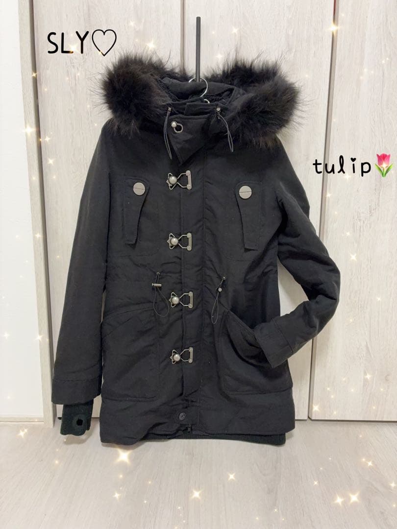 SLY N3B ロング モッズコート ミリタリージャケット　ブラック