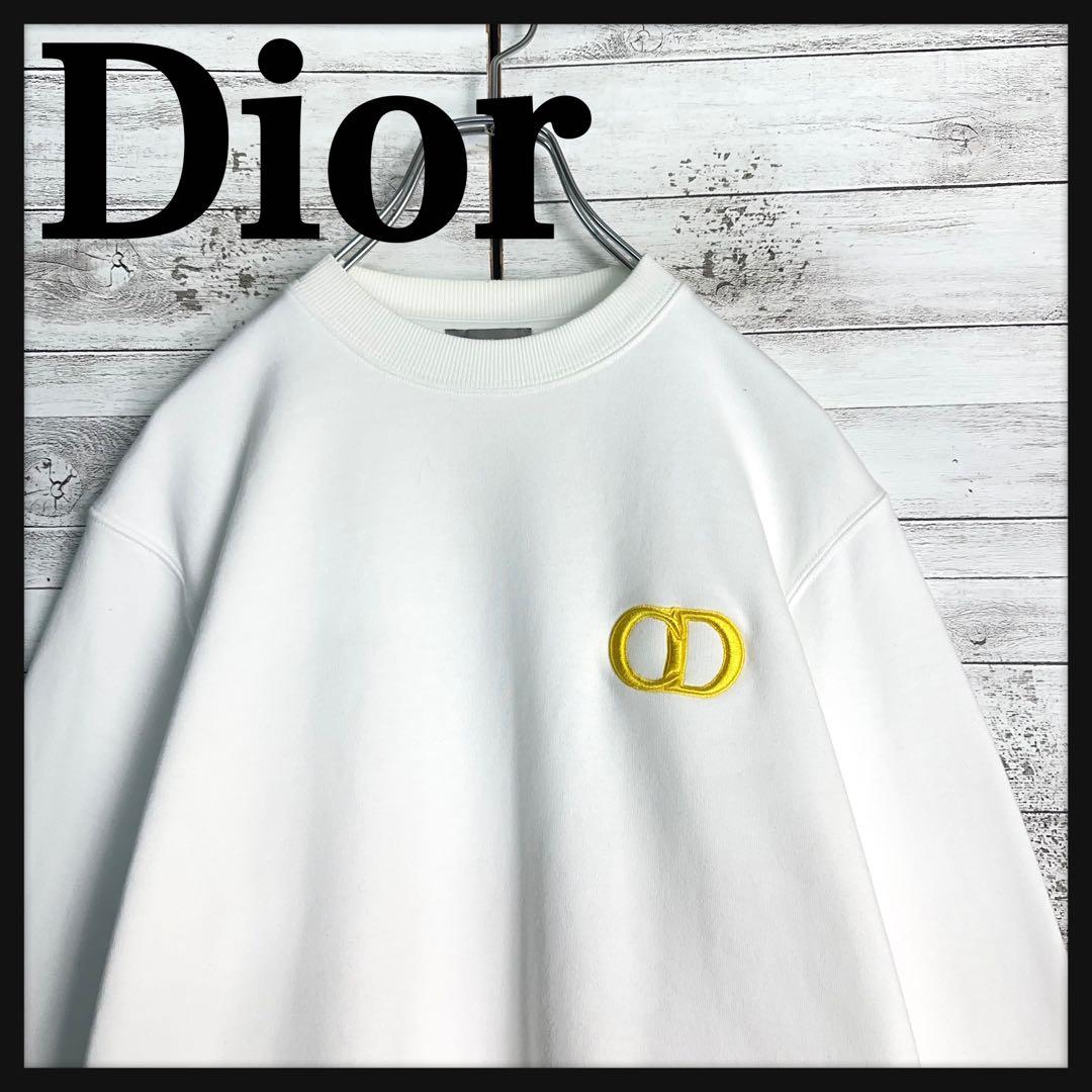 11519【美品・人気モデル】Dior☆刺繍CDロゴ定番カラー白スウェット