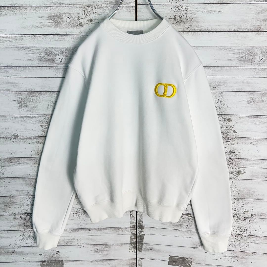 11519【美品・人気モデル】Dior☆刺繍CDロゴ定番カラー白スウェット