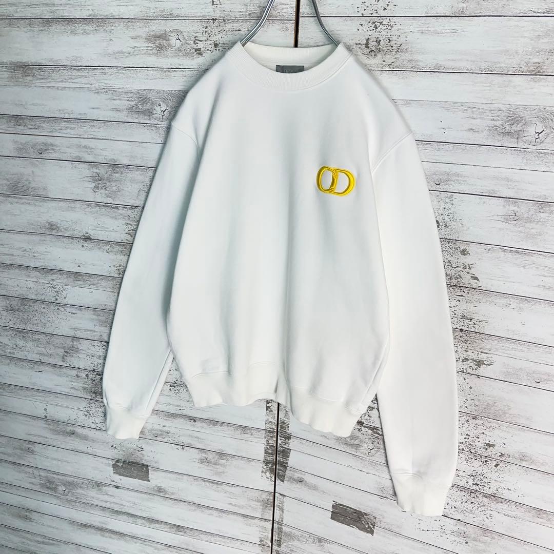 11519【美品・人気モデル】Dior☆刺繍CDロゴ定番カラー白スウェット