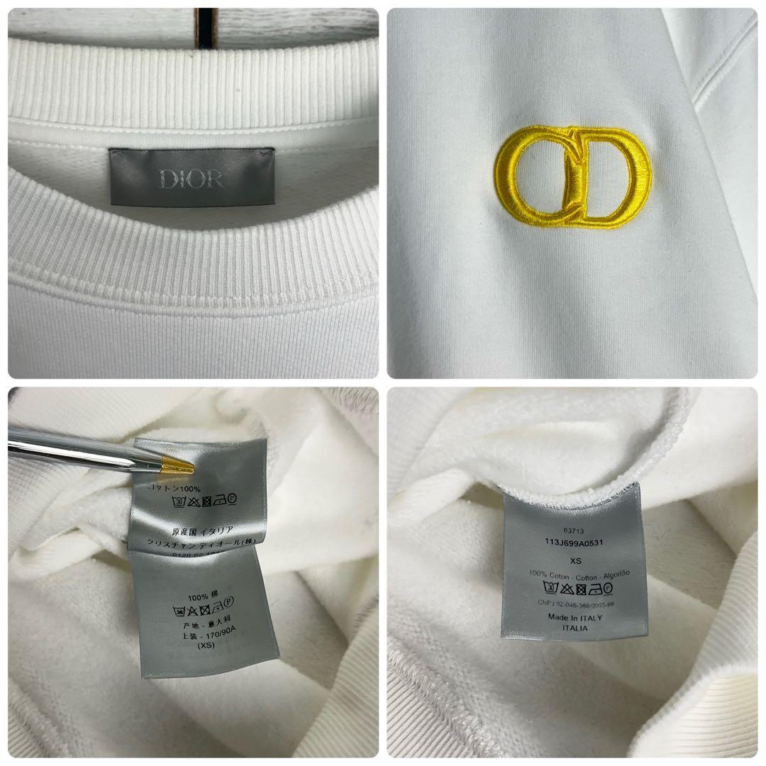 11519【美品・人気モデル】Dior☆刺繍CDロゴ定番カラー白スウェット