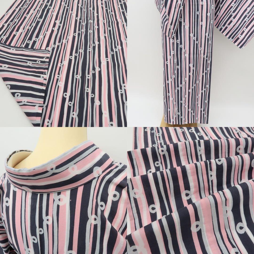 織衣✺新品 竺仙 縦縞 トールサイズ 高級浴衣 着物 A2304