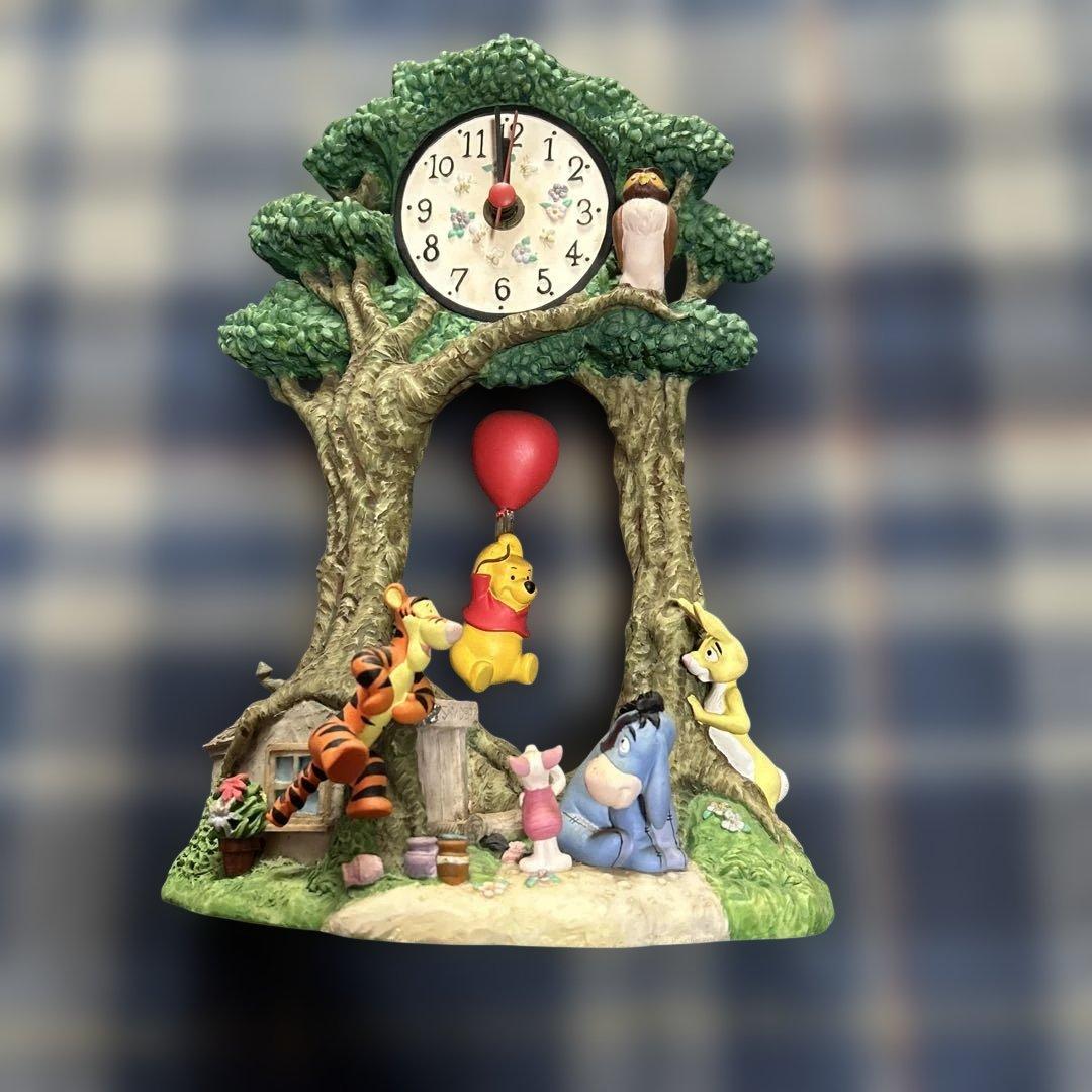 希少 ヴィンテージくまのプーさん ツリー時計
