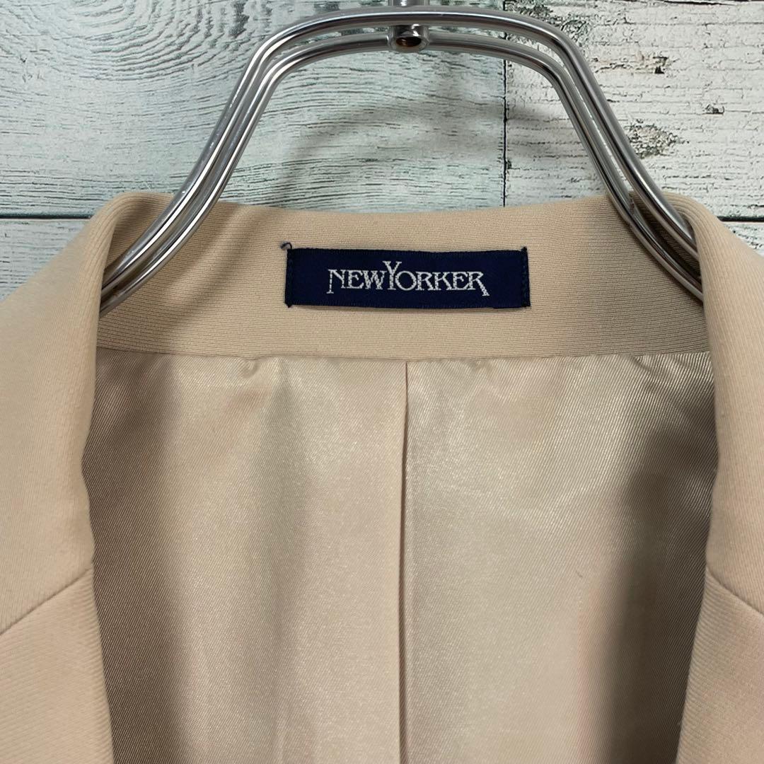 ☆大きいサイズ・13号☆ニューヨーカー　シングルテーラードジャケット　ベージュ