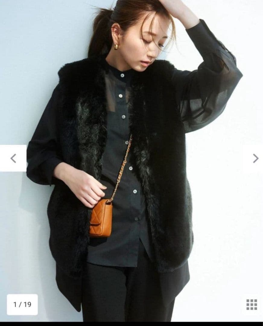 新品　タグ付き23区 ECOPEL(エコペル社)エコファーコンビジレ 32