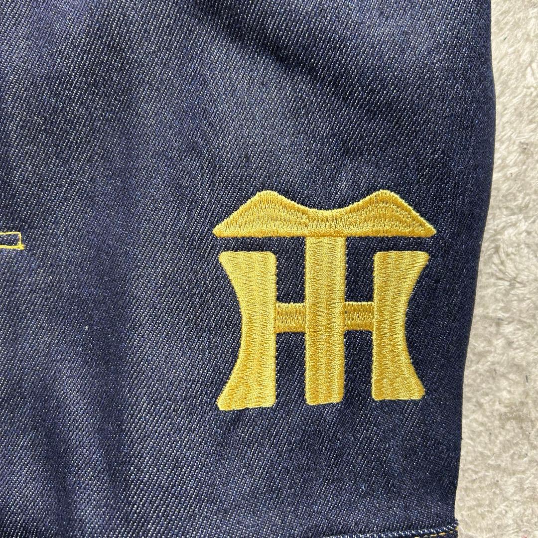 阪神タイガースX江坂ジーンズ　虎デニム　Gジャン　虎刺繍　M