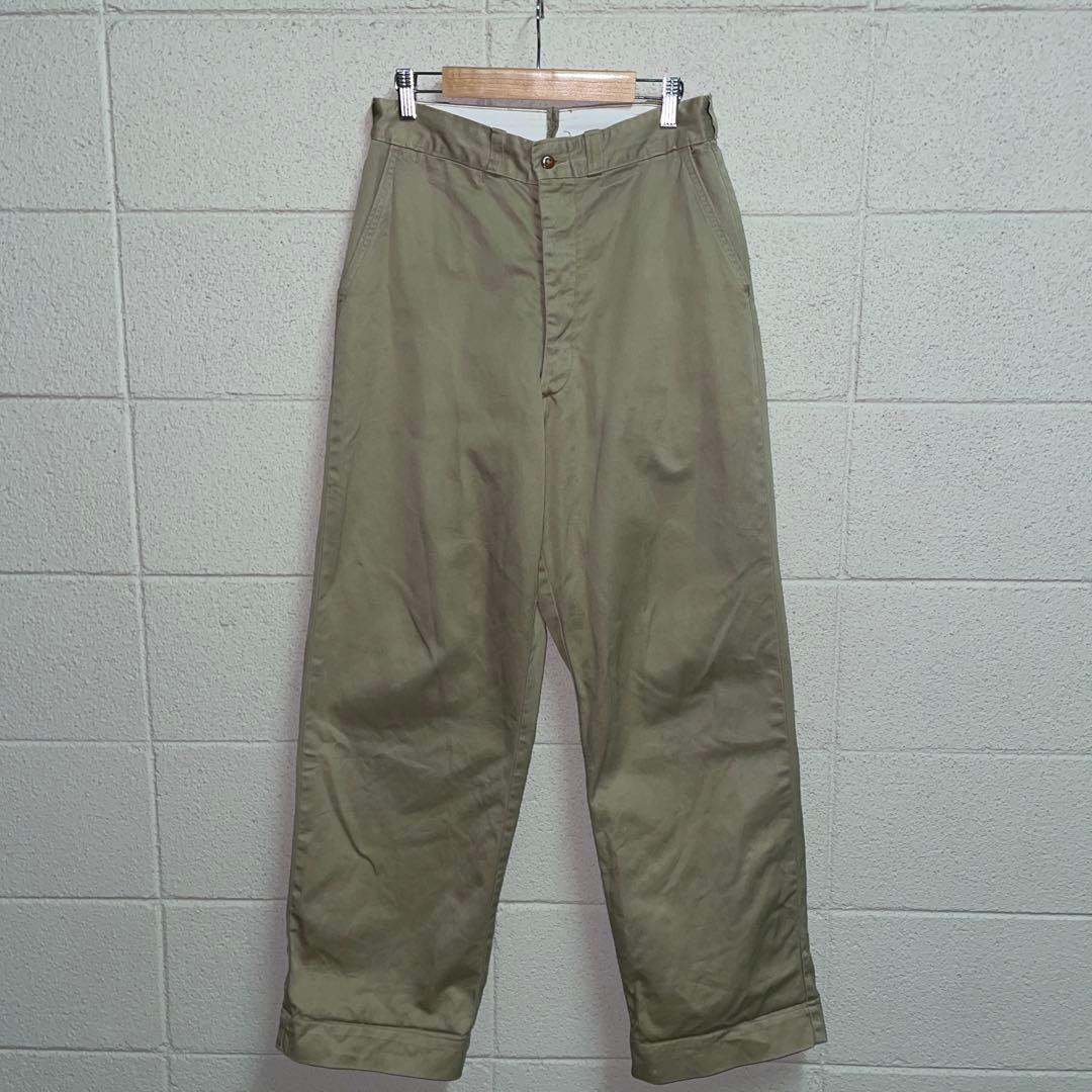 40s US ARMY ミリタリーチノ チノパン ベージュ W30