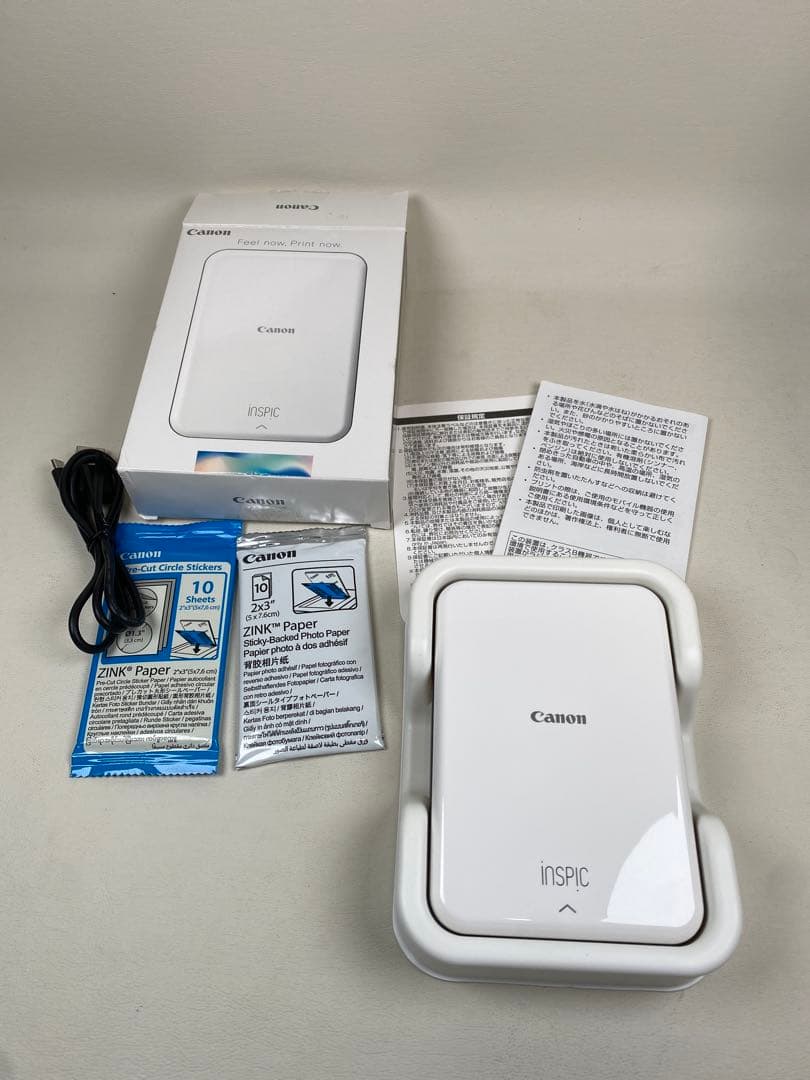 【美品】Canon iNSPiC PV-123 ゴールド／ミニフォトプリンター