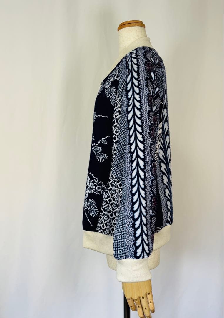 浴衣リメイク93番　浴衣地パッチワーク単衣スカジャン風