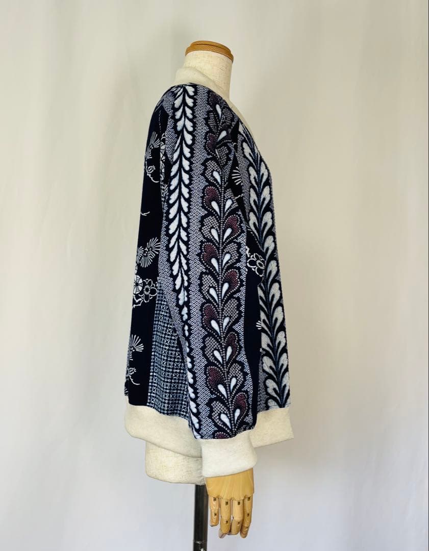 浴衣リメイク93番　浴衣地パッチワーク単衣スカジャン風