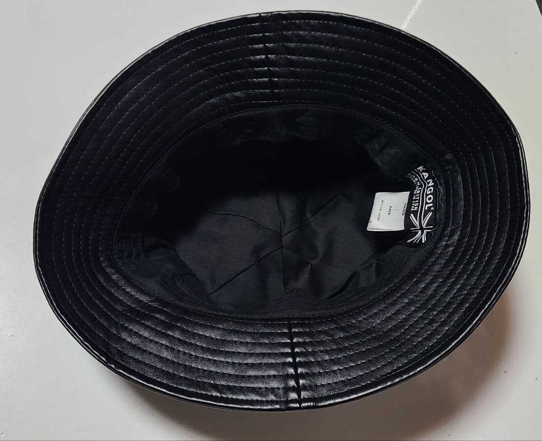 【廃番品】KANGOL ベル型 バケットハット L 黒 金ロゴ 希少 ストリート