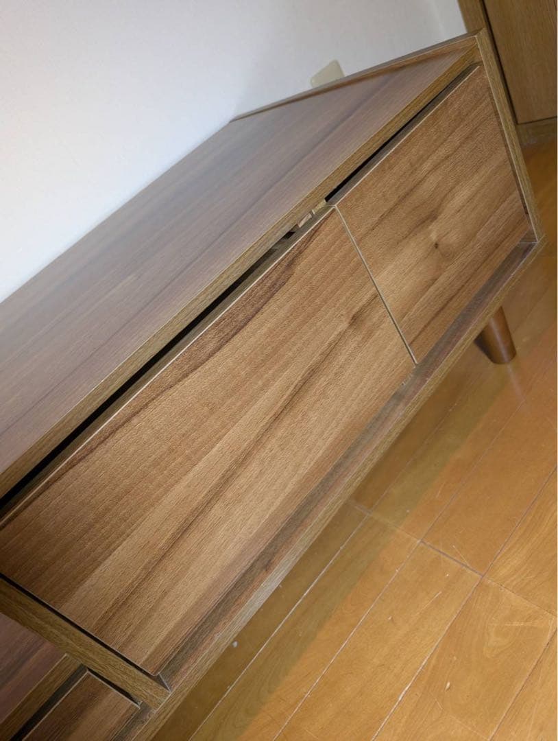 ■送料込■LOWYA ドレッサー ローテーブル コスメ台 鏡化粧センターテーブル