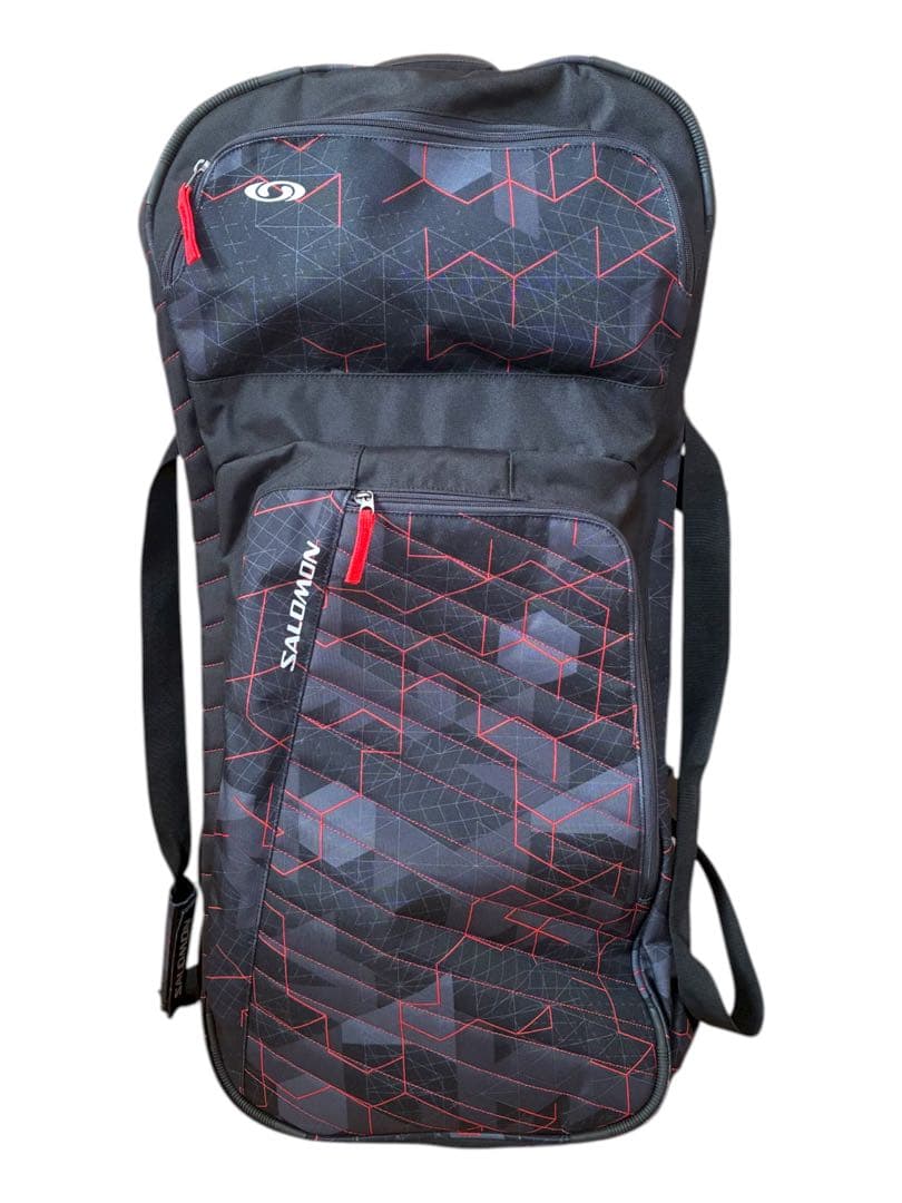 【美品】 SALOMON サロモン キャリーバッグ 3way黒×赤　100L