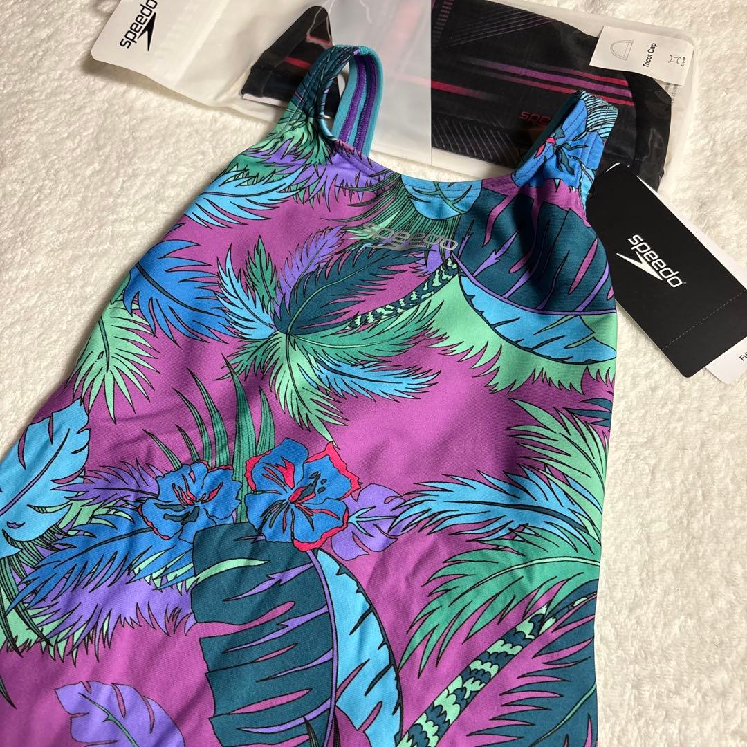 新品　レディース　スピード　競泳水着　Oサイズ　練習用　紫