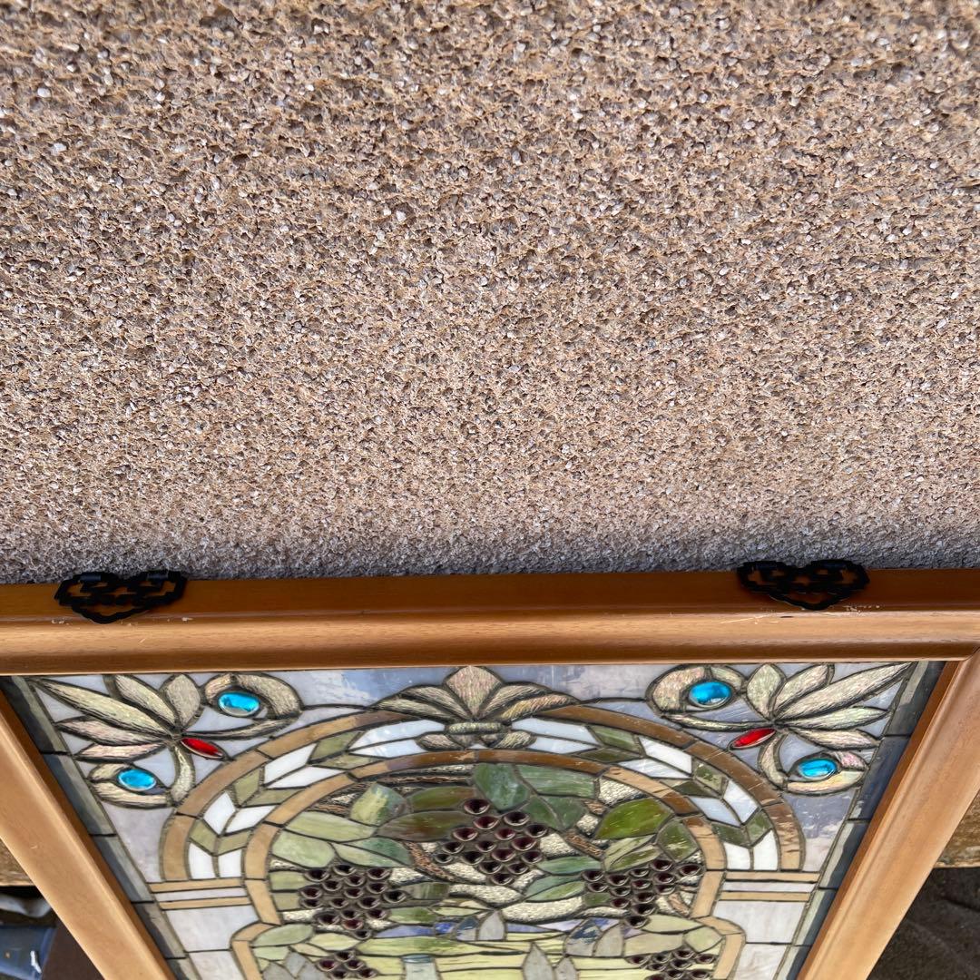 N*o様 ステンドグラス パネル ワイナリー 農園風景 約94×58cm 壁掛け