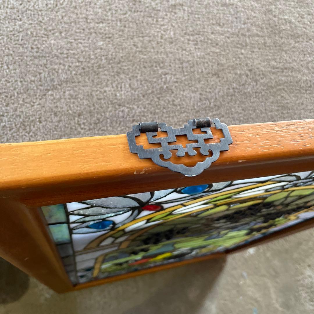 N*o様 ステンドグラス パネル ワイナリー 農園風景 約94×58cm 壁掛け